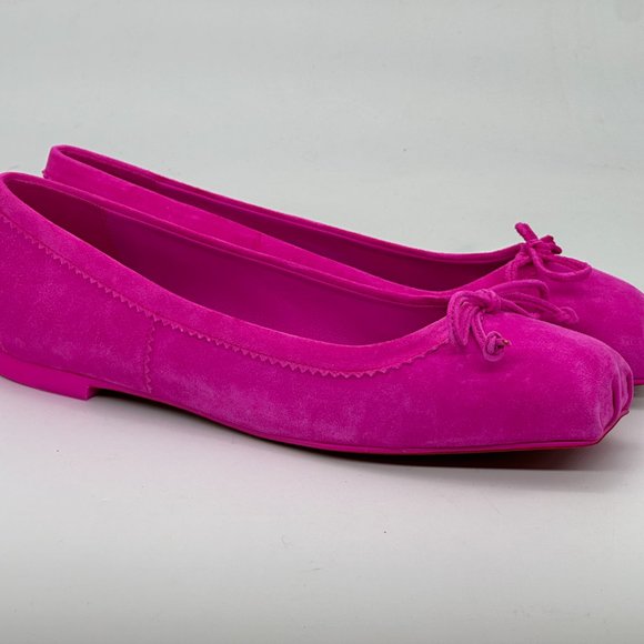 Christian Louboutin MAMADRAGUE Suede Ballerina Ballet Flat Shoes Bolerose - Picture 7 of 16